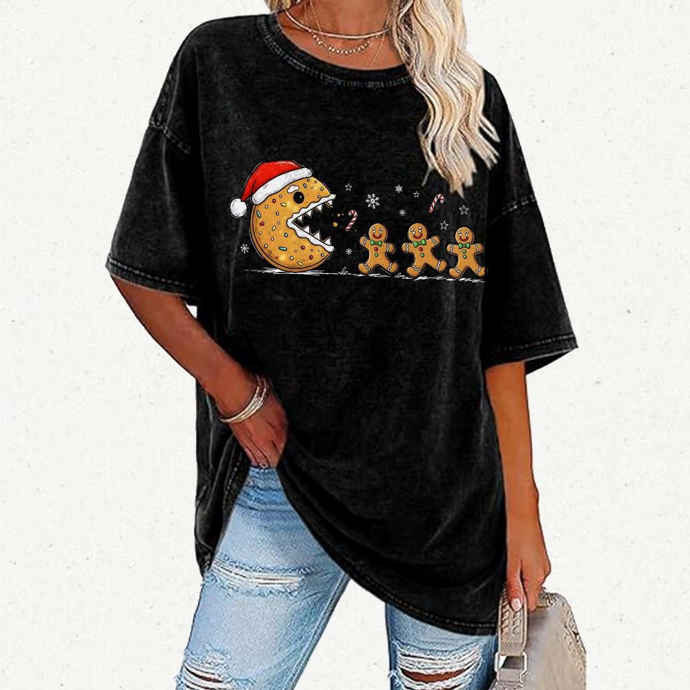 Christmas Cookie Vintage Distressed T-shirt