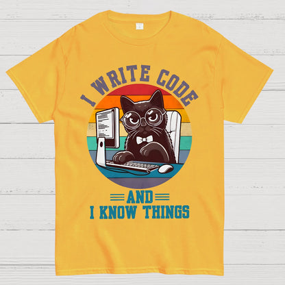 I Write Code And I Know Thing Geek T-Shirt