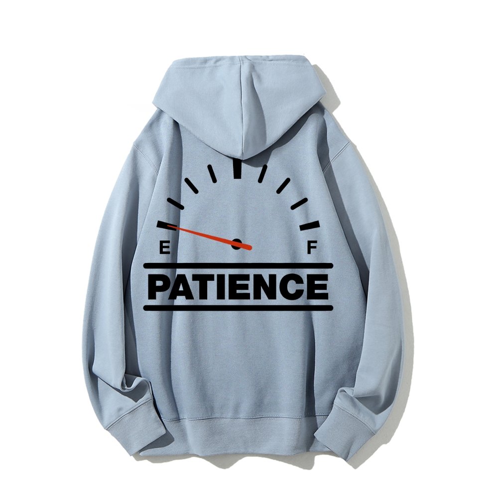 funny patience Printed Back Unisex Cotton Hoodie