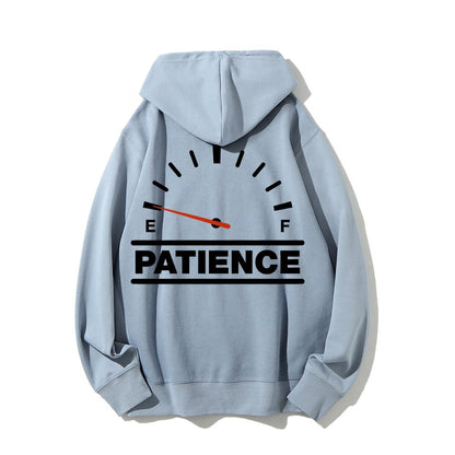 funny patience Printed Back Unisex Cotton Hoodie