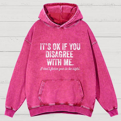 OK If You Disagree Funny Sarcasm Vintage Distressed Hoodie