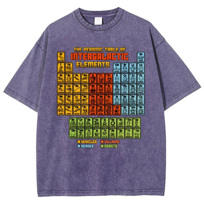 The Periodic Table of Intergalactic Elements Vintage Distressed T-shirt
