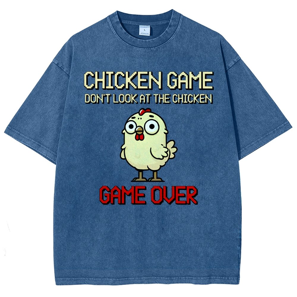 Chicken-game Vintage Distressed T-shirt