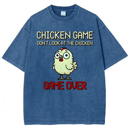 Chicken-game Vintage Distressed T-shirt