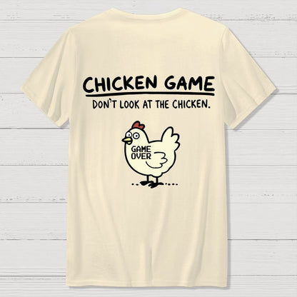 Chicken Game Back Printing Geek T-Shirt