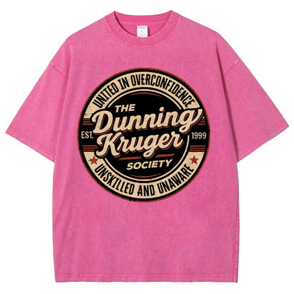 Dunning Kruger Society Vintage Distressed T-shirt