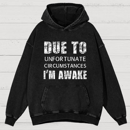 Unfortunate Circumstances Awake Vintage Distressed Hoodie