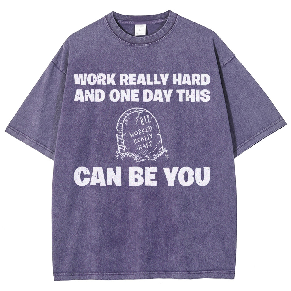 R.I.P. Worked Really Hard Vintage Distressed T-shirt