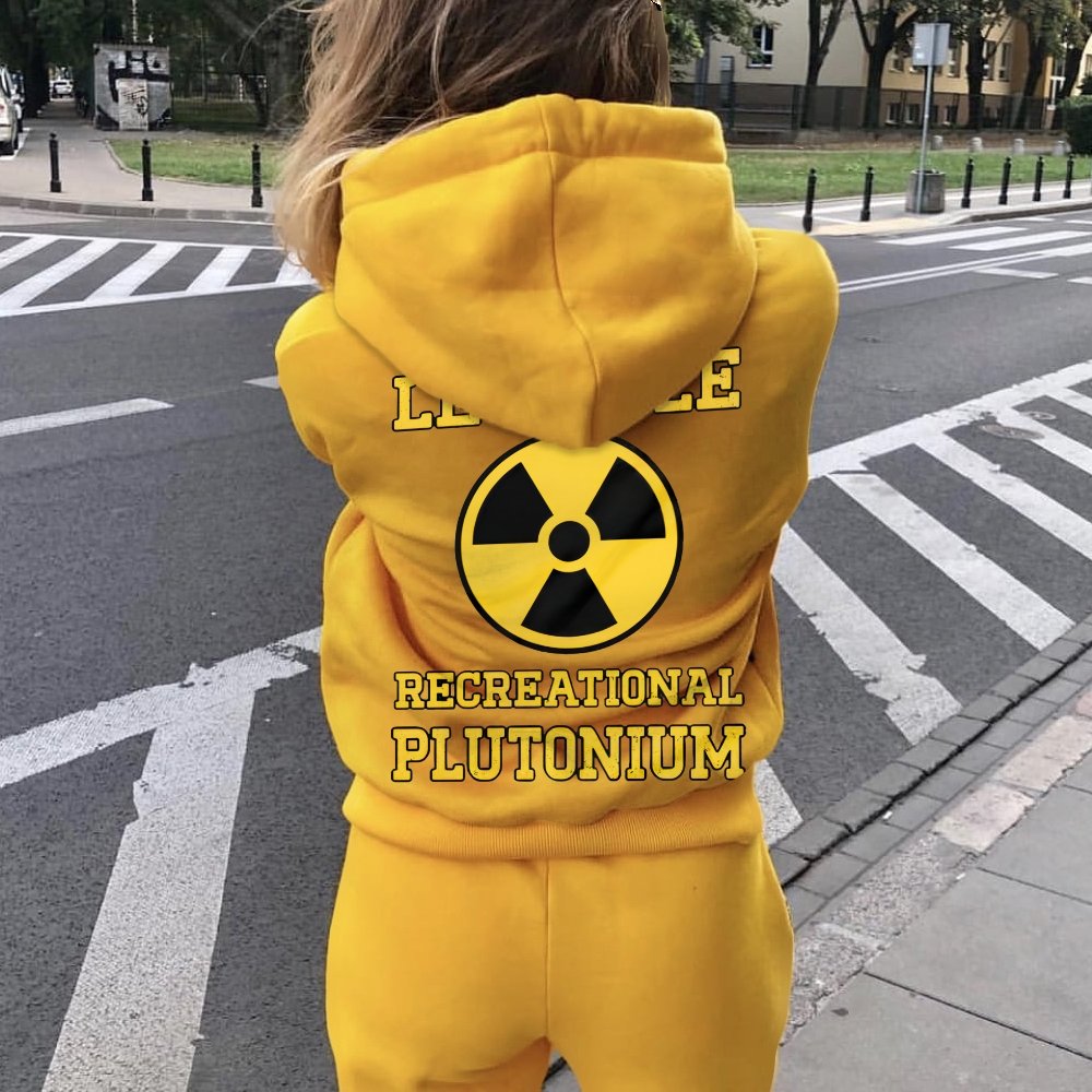 Legalize Recreational Plutonium Printed Back Cotton Hoodie