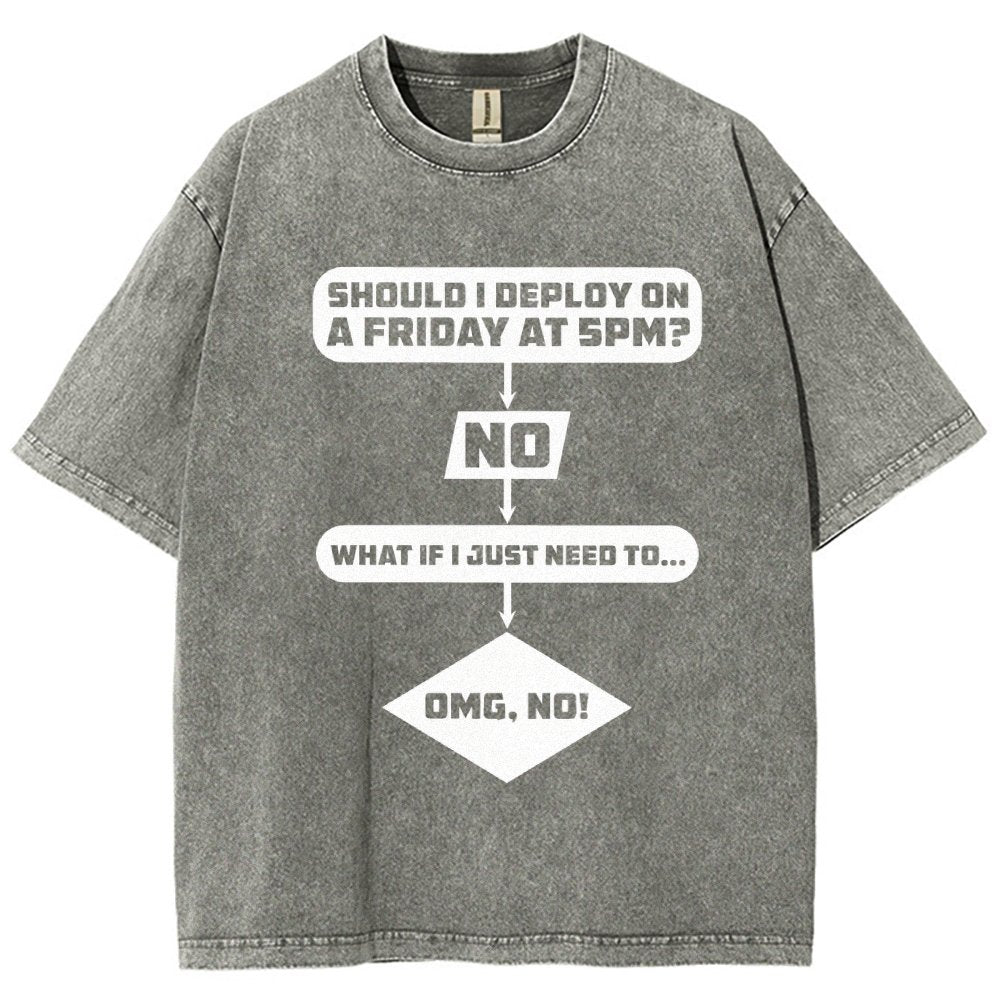 Deploy on Friday? Vintage Distressed T-shirt