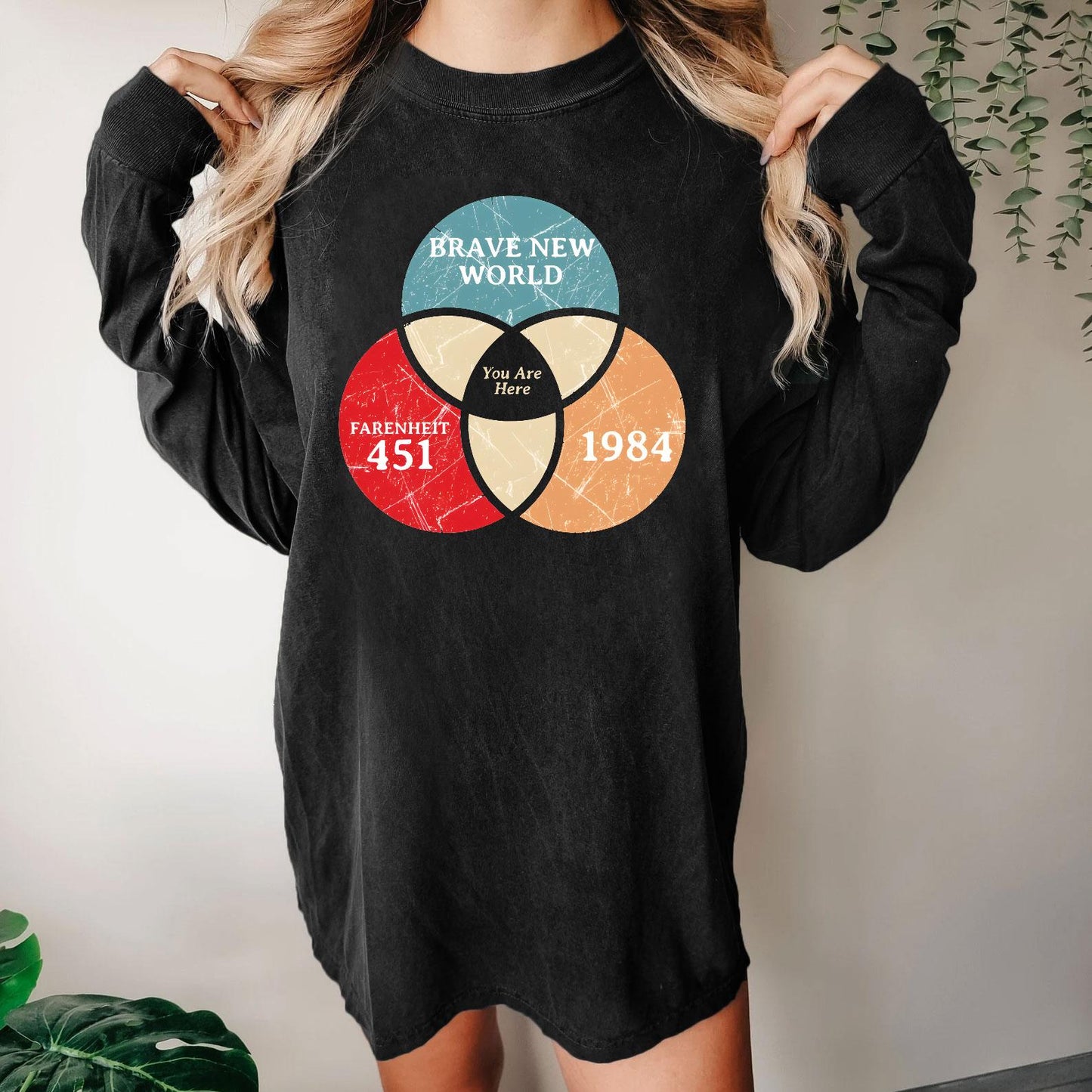 You Are Here Washed Long Sleeve Tee