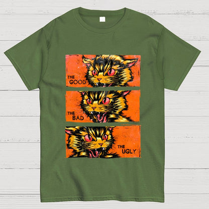 The Good The Bad The Ugly Cat Geek T-Shirt