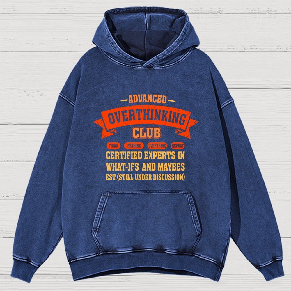 Overthinking Mode ON! Vintage Distressed Hoodie