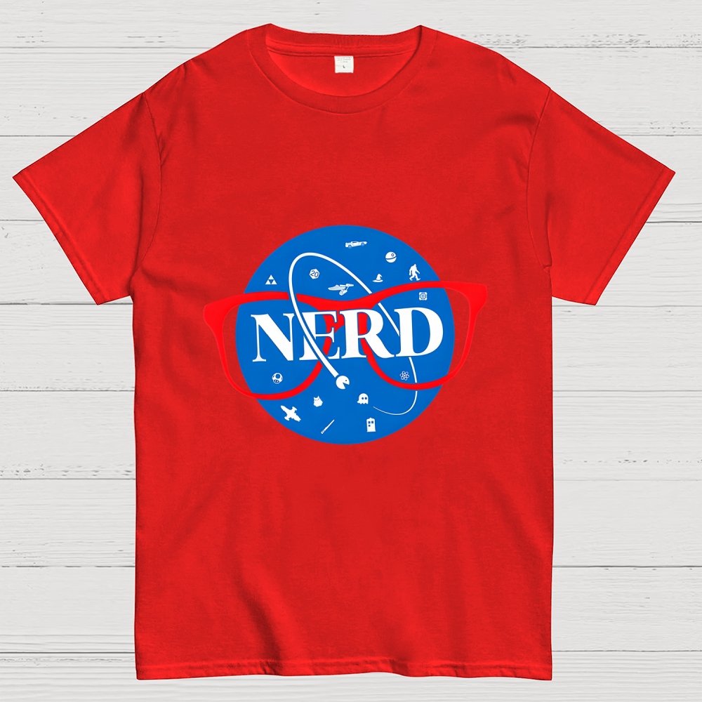 Nerdy Space Patch Geek T-Shirt