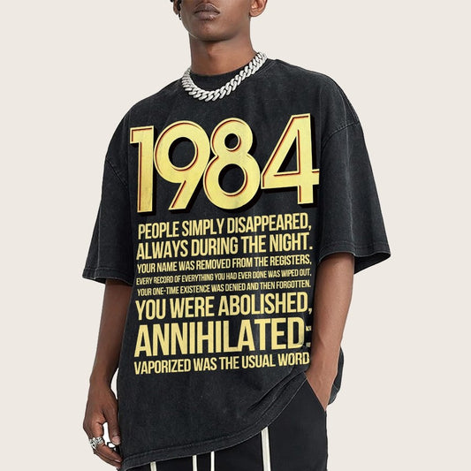 1984-Evaporation-Satire Vintage Distressed T-shirt
