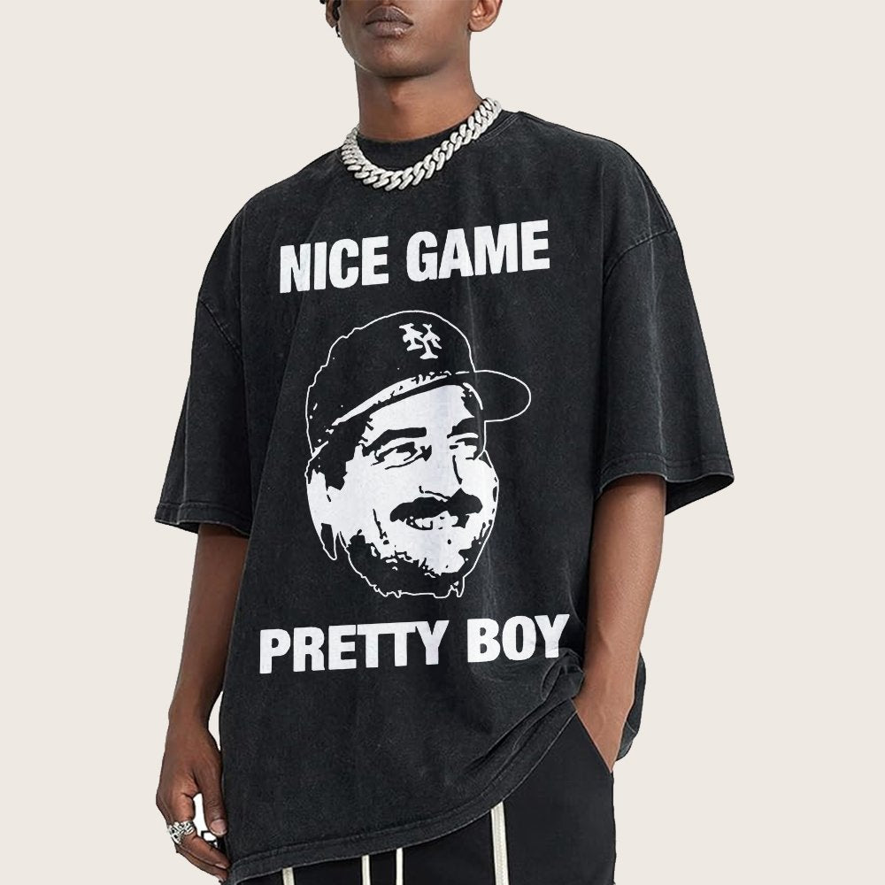 NICE GAME PRETTY BOY  Vintage Distressed T-shirt