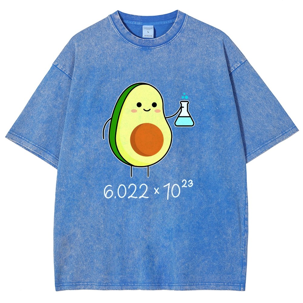 Avogadro's Number Pun. Cute Avocado Chemist Vintage Distressed T-shirt