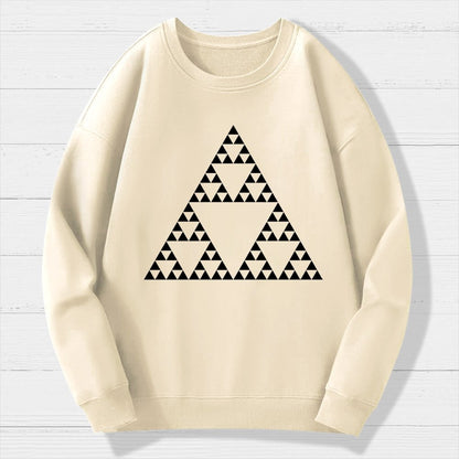 Sierpinski Triangle Fractal Geek Cotton Sweatshirt
