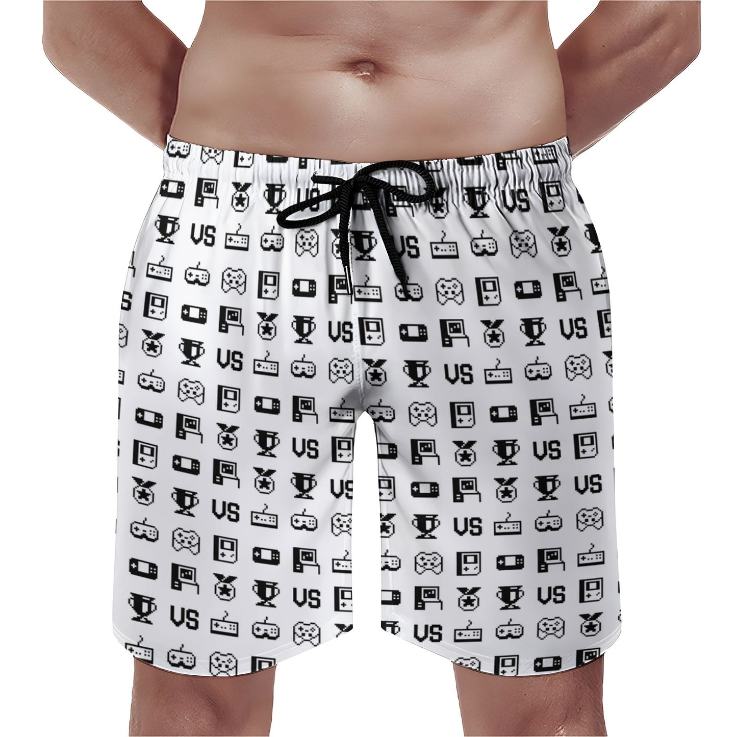 Retro Game Icons Geek Shorts