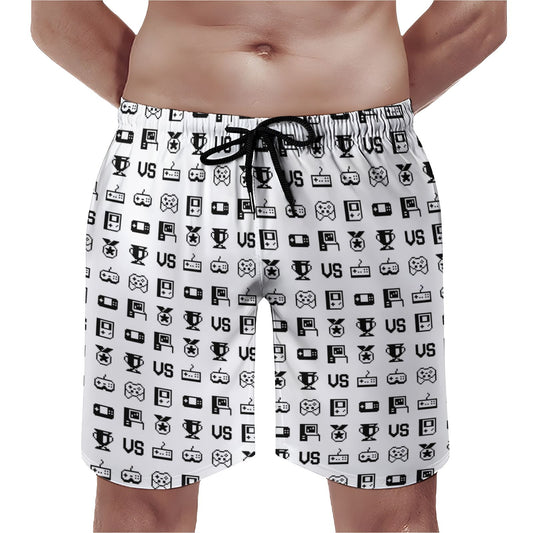Retro Game Icons Geek Shorts