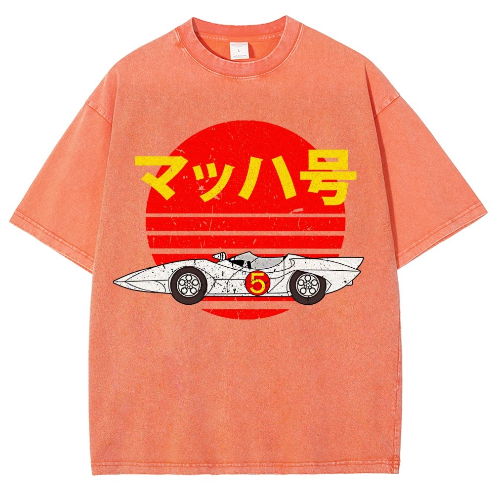 Mach 5 Retro  Vintage Distressed T-shirt