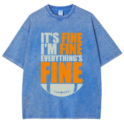 Browns It's Fine I'm Fine Everything's Fine Vintage Distressed T-shirt