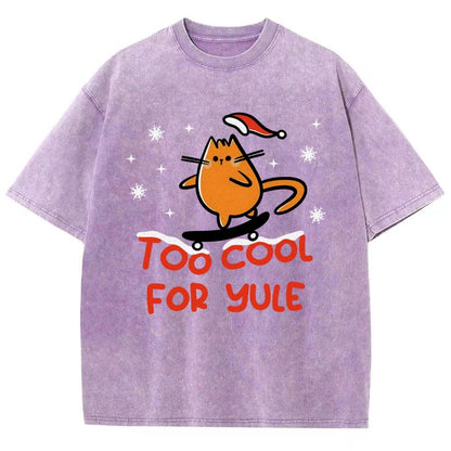 Too Cool For Yule Vintage Distressed T-shirt