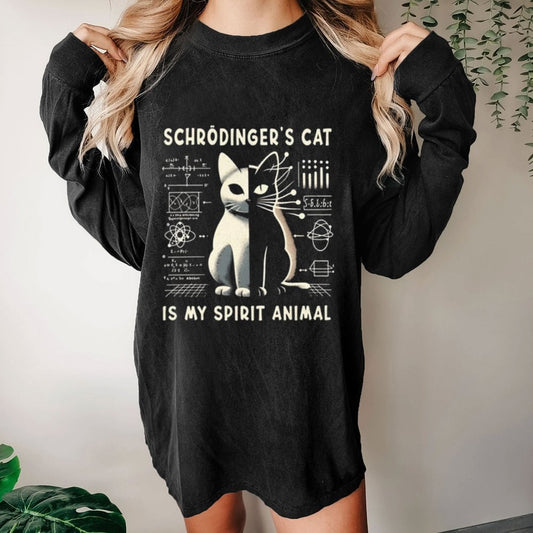 Schrodinger's Сat Science Washed Long Sleeve Tee