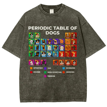 Periodic Table Of Dogs Vintage Distressed T-shirt