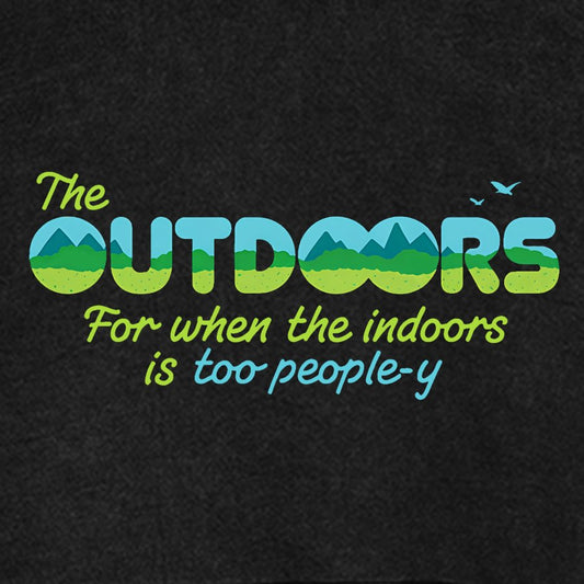 Because The Indoors Is Too People-Y Vintage Distressed Hoodie