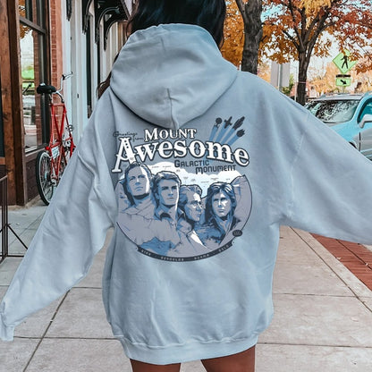 Mt. Awesome Printed Back Unisex Cotton Hoodie