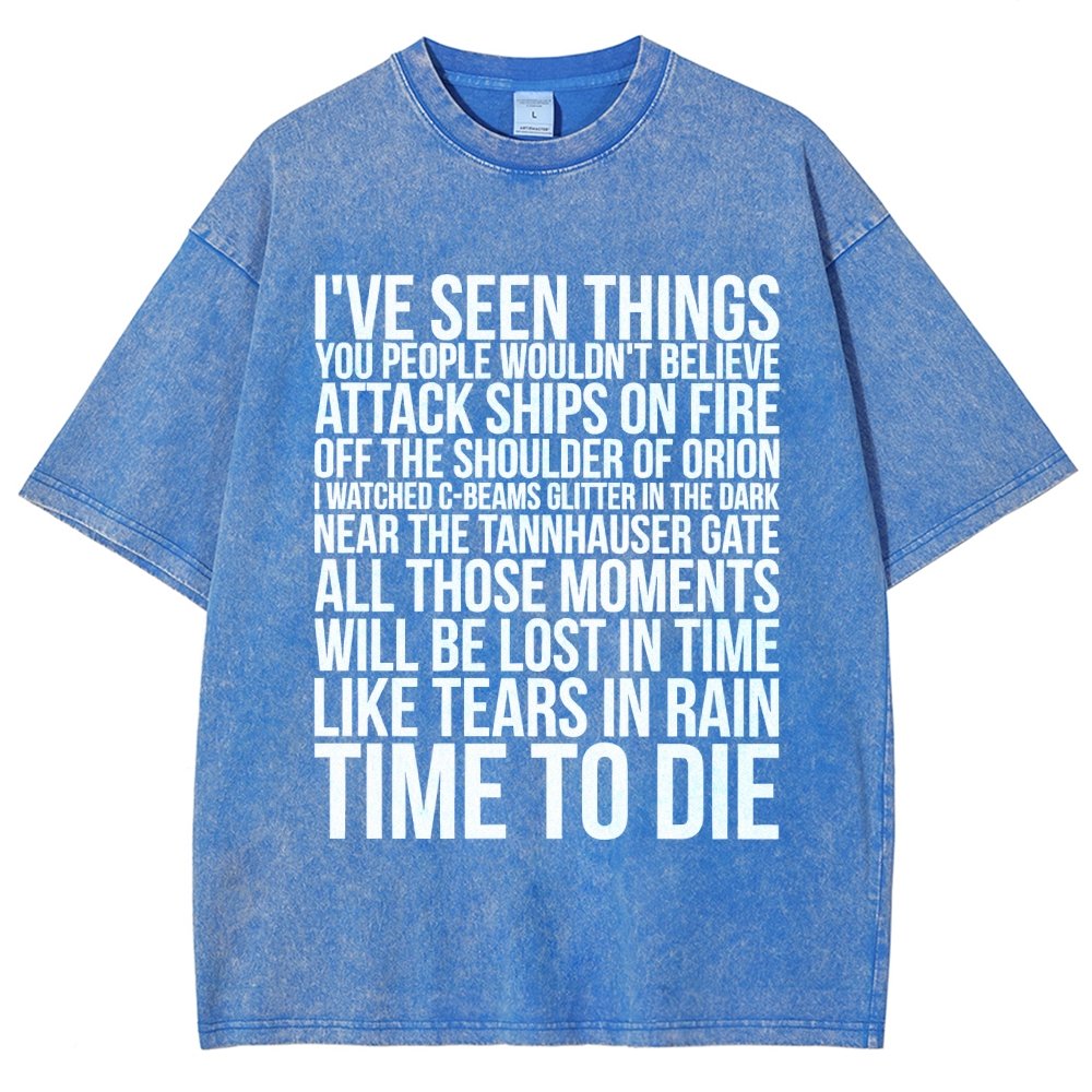 Like Tears In Rain...Time To Die Vintage Distressed T-shirt
