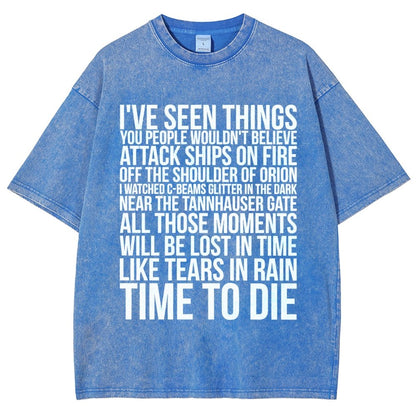 Like Tears In Rain...Time To Die Vintage Distressed T-shirt