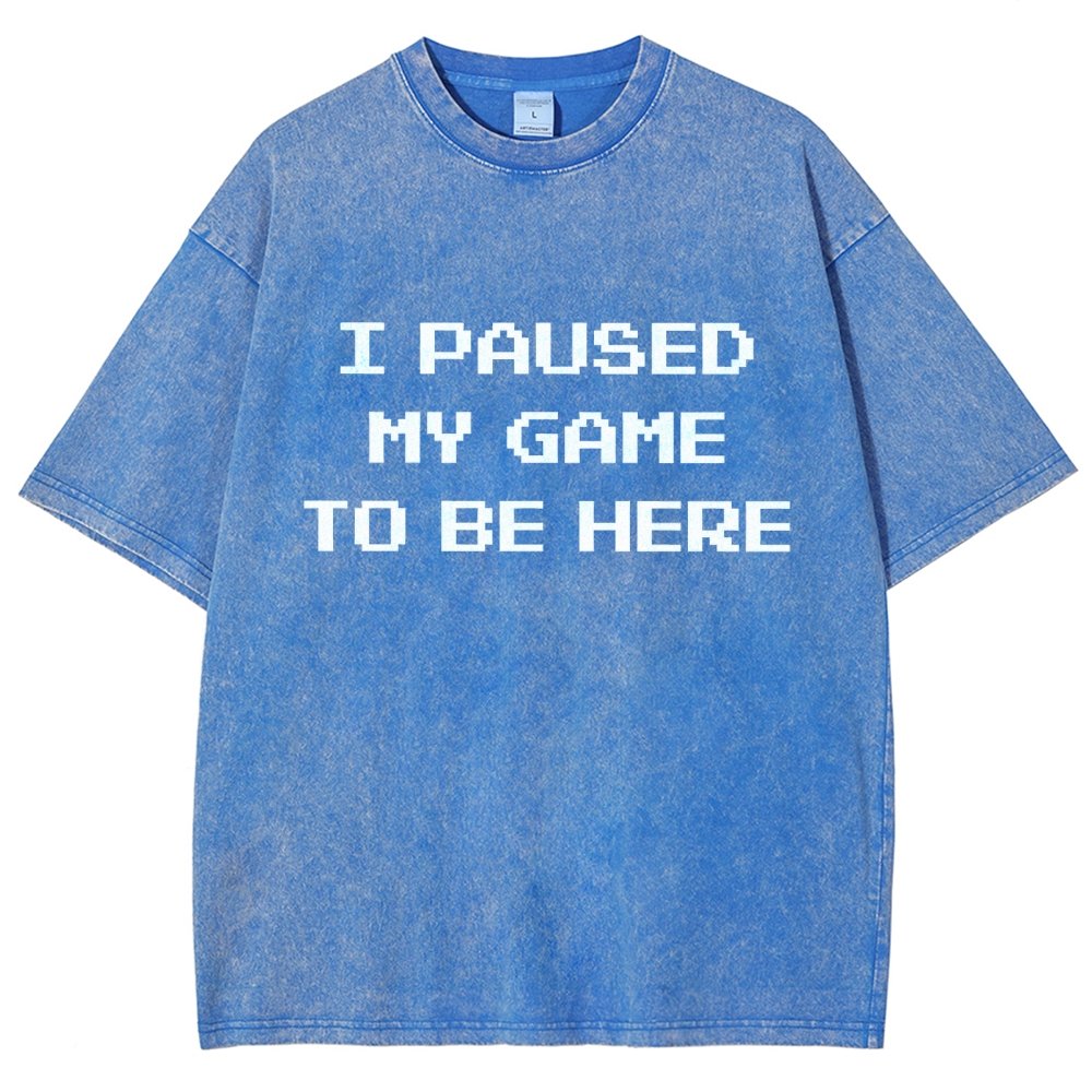 I Paused My Game To Be Here Vintage Distressed T-shirt