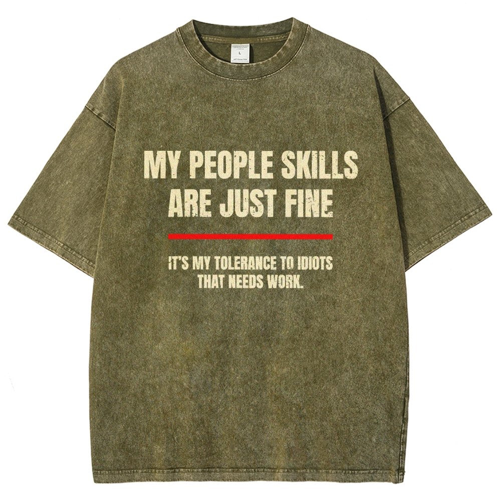 My People Skills Are Fine Vintage Distressed T-shirt