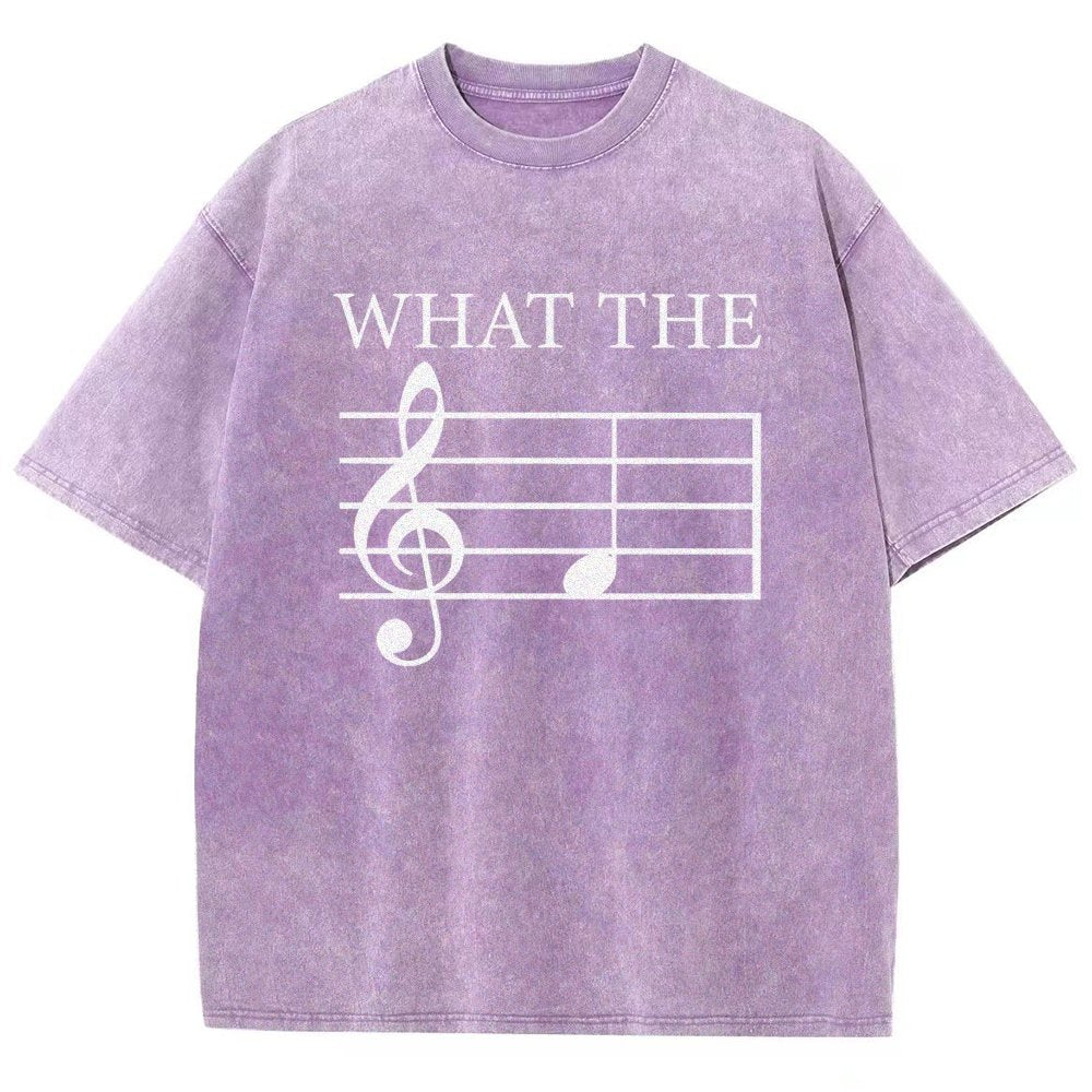What The F Musical Note Vintage Distressed T-shirt