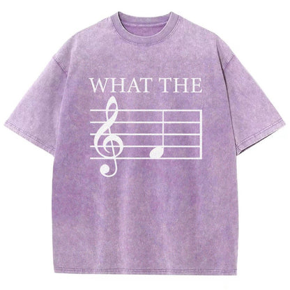 What The F Musical Note Vintage Distressed T-shirt