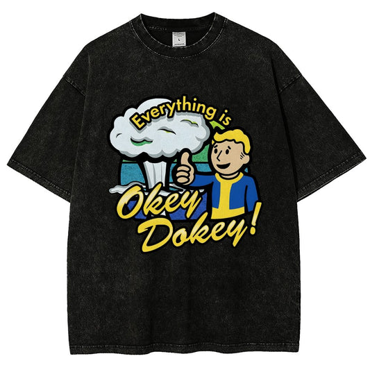 Everything Is Okey-Dokey Vintage Distressed T-shirt