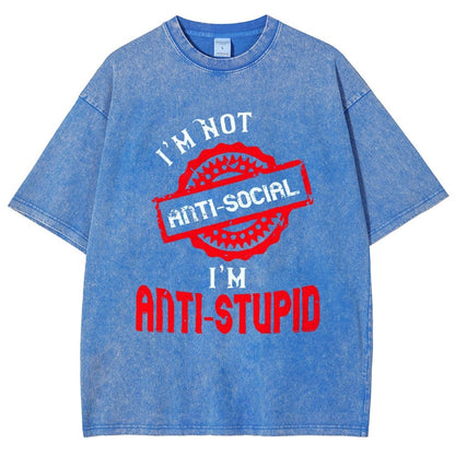 Anti-Stupid Vintage Distressed T-shirt