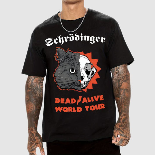 Schrodinger -Dead   Alive World Tour Geek T-Shirt