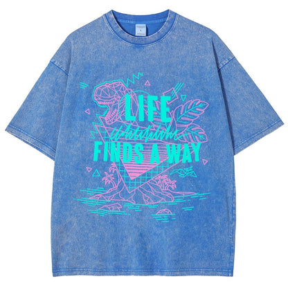 Life Finds A Way Vintage Distressed T-shirt
