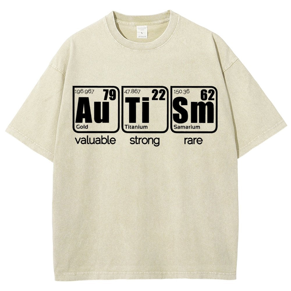 Autism Periodic Table Vintage Distressed T-shirt