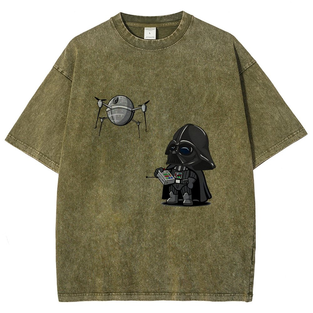 The adorable dark lord plays with a drone Vintage Distressed T-shirt