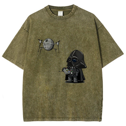 The adorable dark lord plays with a drone Vintage Distressed T-shirt