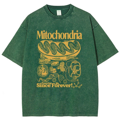 Mitochondria Vintage Science Vintage Distressed T-shirt