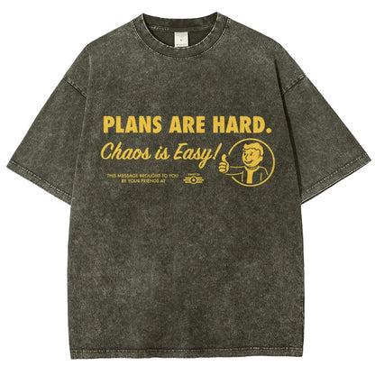 Chaos is Easy Vintage Distressed T-shirt