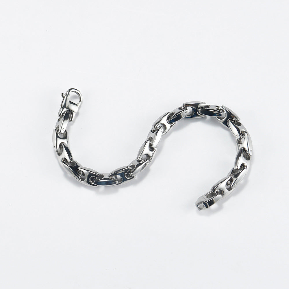 Stainless Steel H - Clasp Bracelet | Build Wrist Style with Tough Posture
