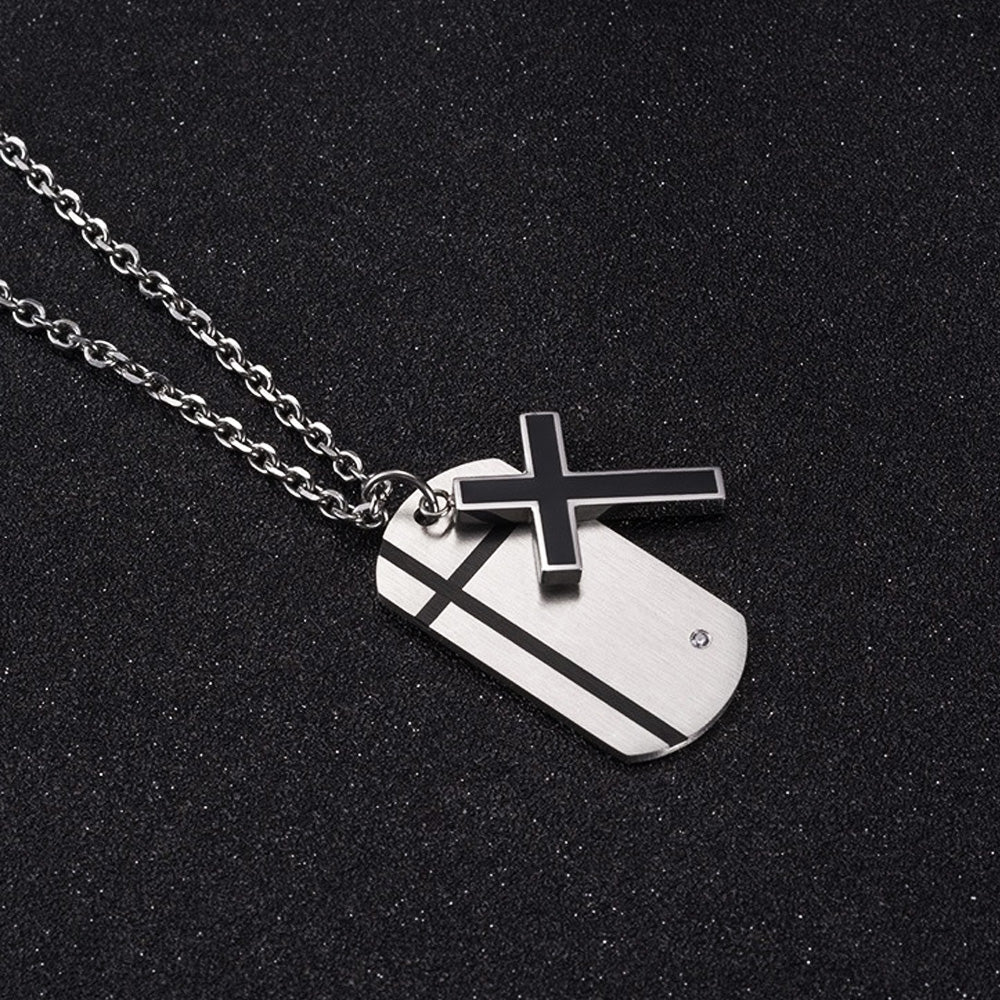 Faith Inscribed Double Pendant Necklace