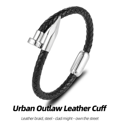 Urban Outlaw Braided Leather Bracelet - Armor Your Look