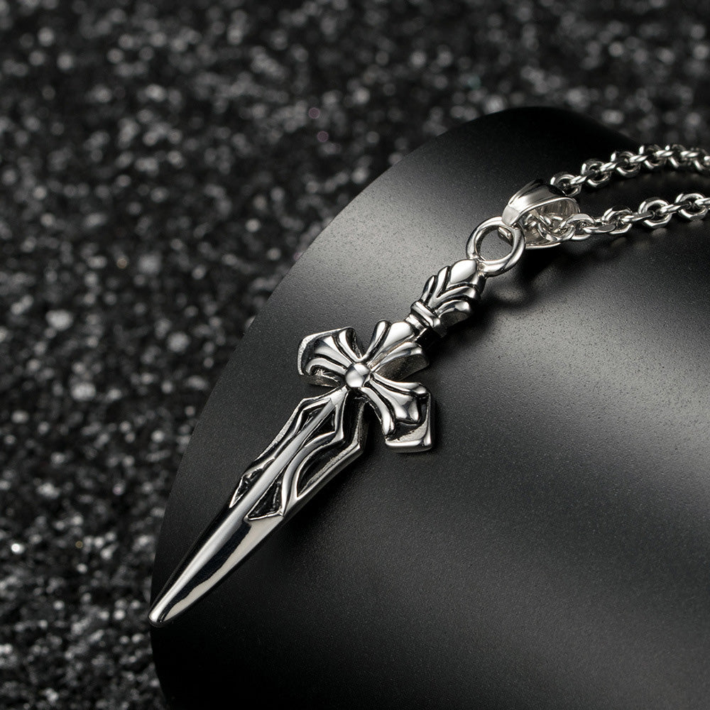 Stainless Steel Cross - Sword Necklace | Guard Your Faith